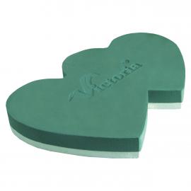 DOPPEL HERZ AUF POLYSTYROL BASIS