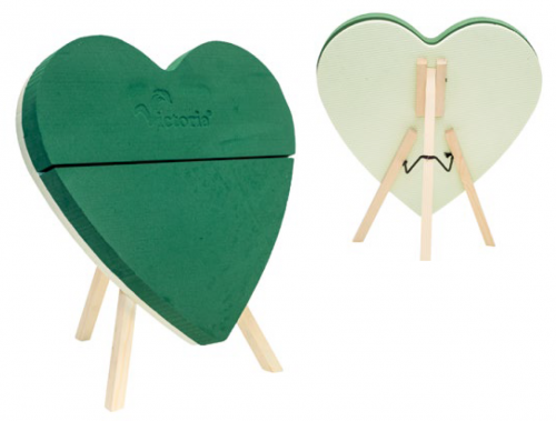 HERZ 47 CM AUF POLYSTYROL MIT STÄNDER